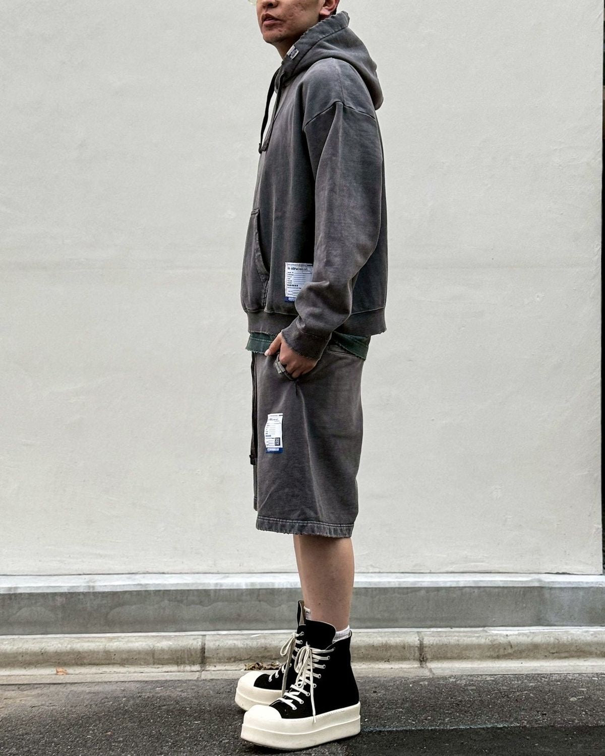 Maison MIHARA YASUHIRO in・stru(men-tal). / Sun Faded Like Distressed Hoodie (I16HD561)