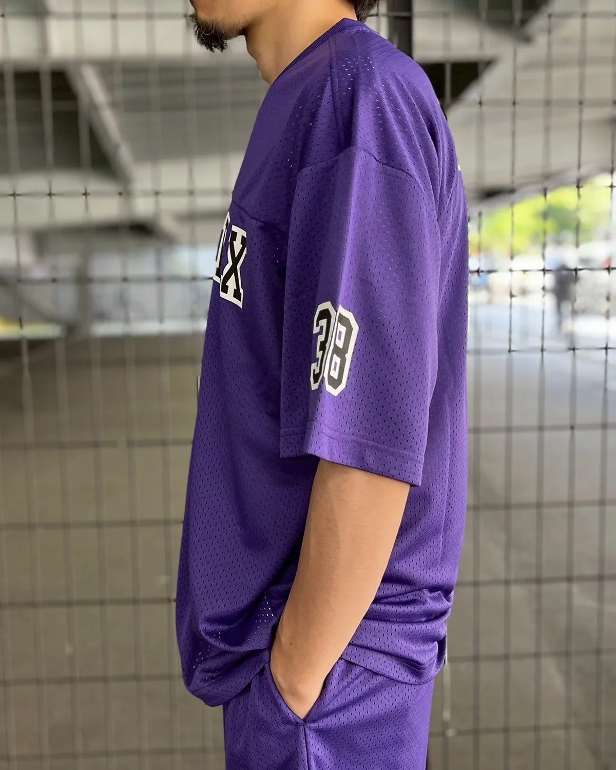 GOD SELECTION XXX / MESH SHORT SLEEVE SHIRT (GX-S25-CS-06)