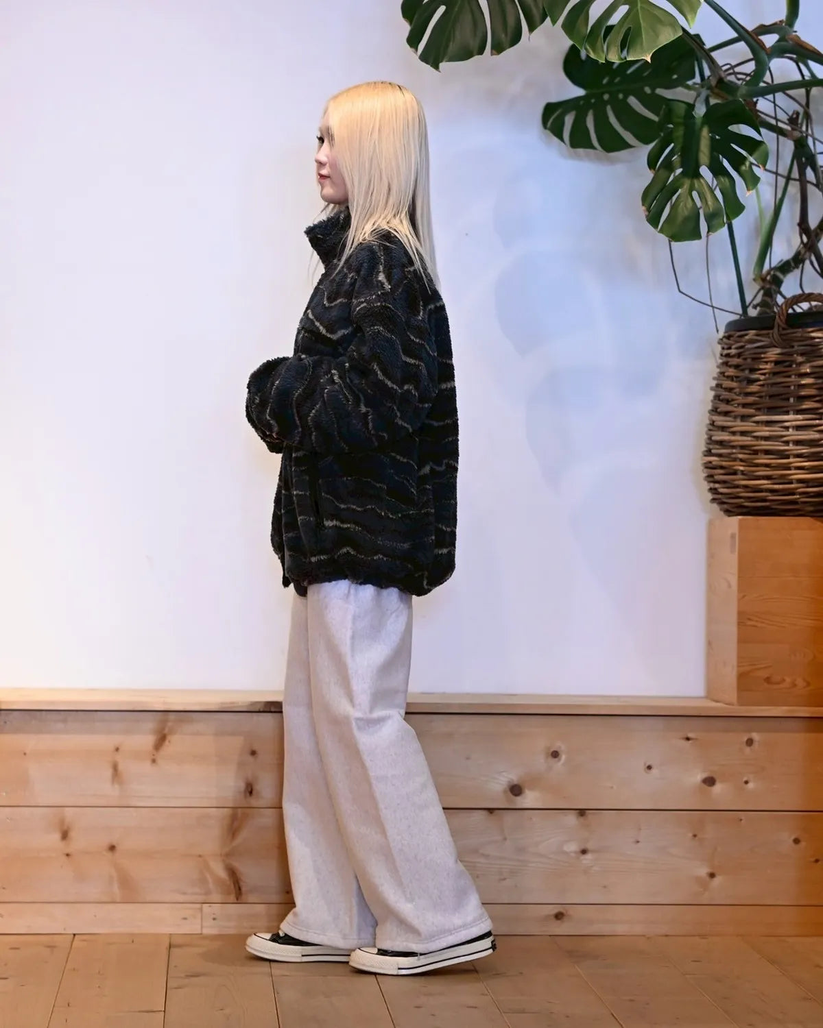 PHEENY / Athletic fleece wide pants (PA25-CS03)