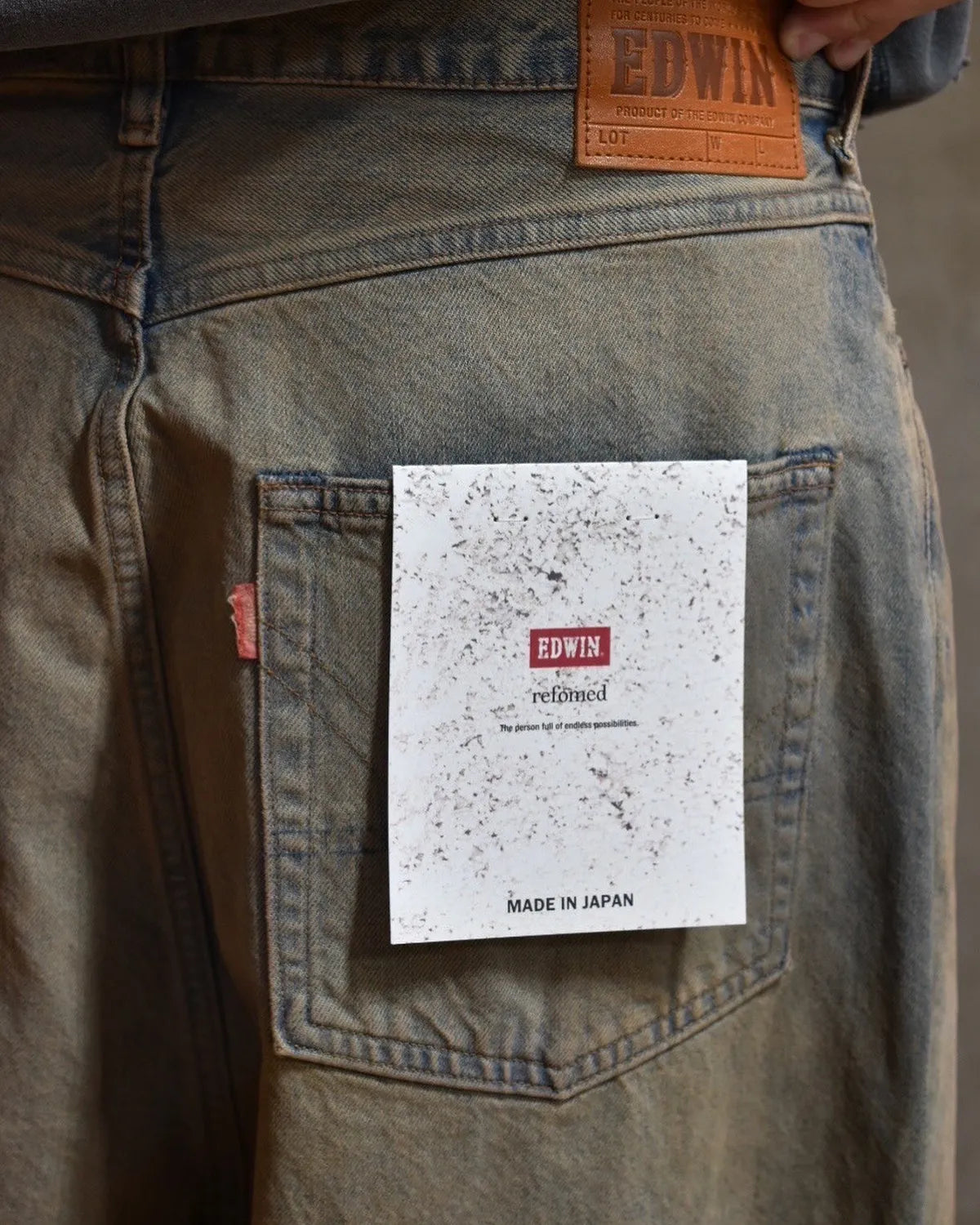 refomed / FRESH MAN DENIM WIDE PANTS by EDWIN "USED" (REPT-ED001U)