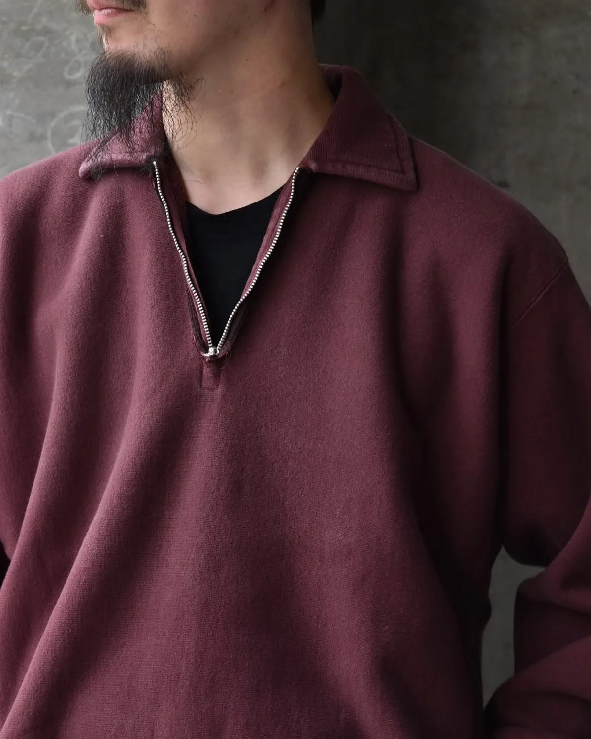 A.PRESSE / Vintage Half Zip Sweatshirt (25AAP-05-09)