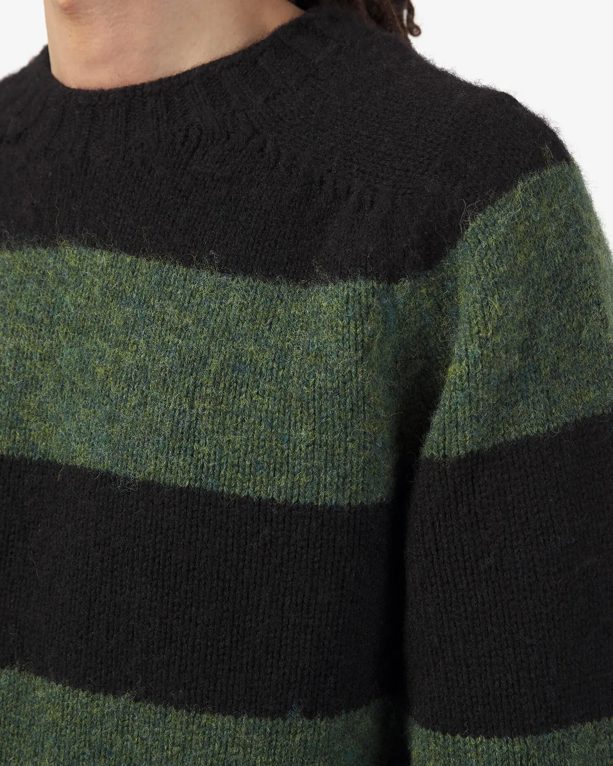 NICHOLAS DALEY / STRIPED JUMPER (ND-AW26-STS-WOL-BLK)
