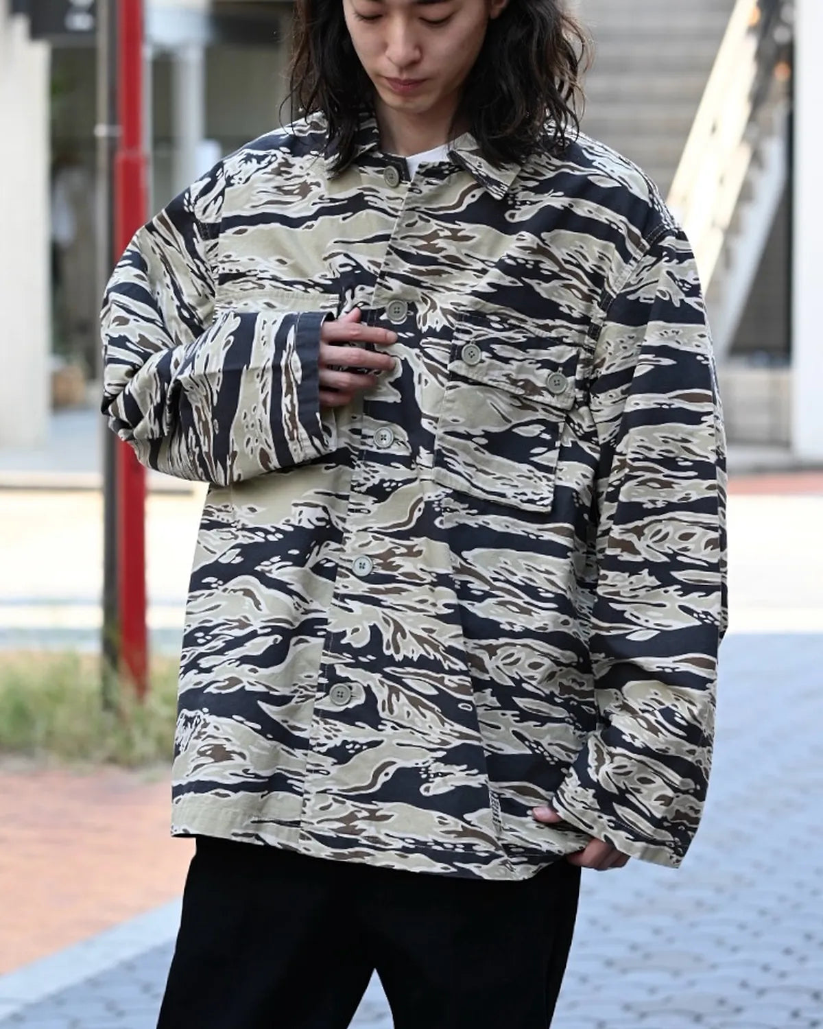 WACKO MARIA / TIGERCAMO ARMY SHIRT -TYPE-1- (25FWE-WMO-ML05)