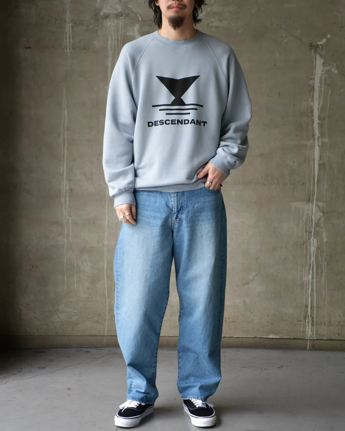 DESCENDANT / 1995 DENIM TROUSERS BAGGY HARD WASH (261WVDS-PTM04)