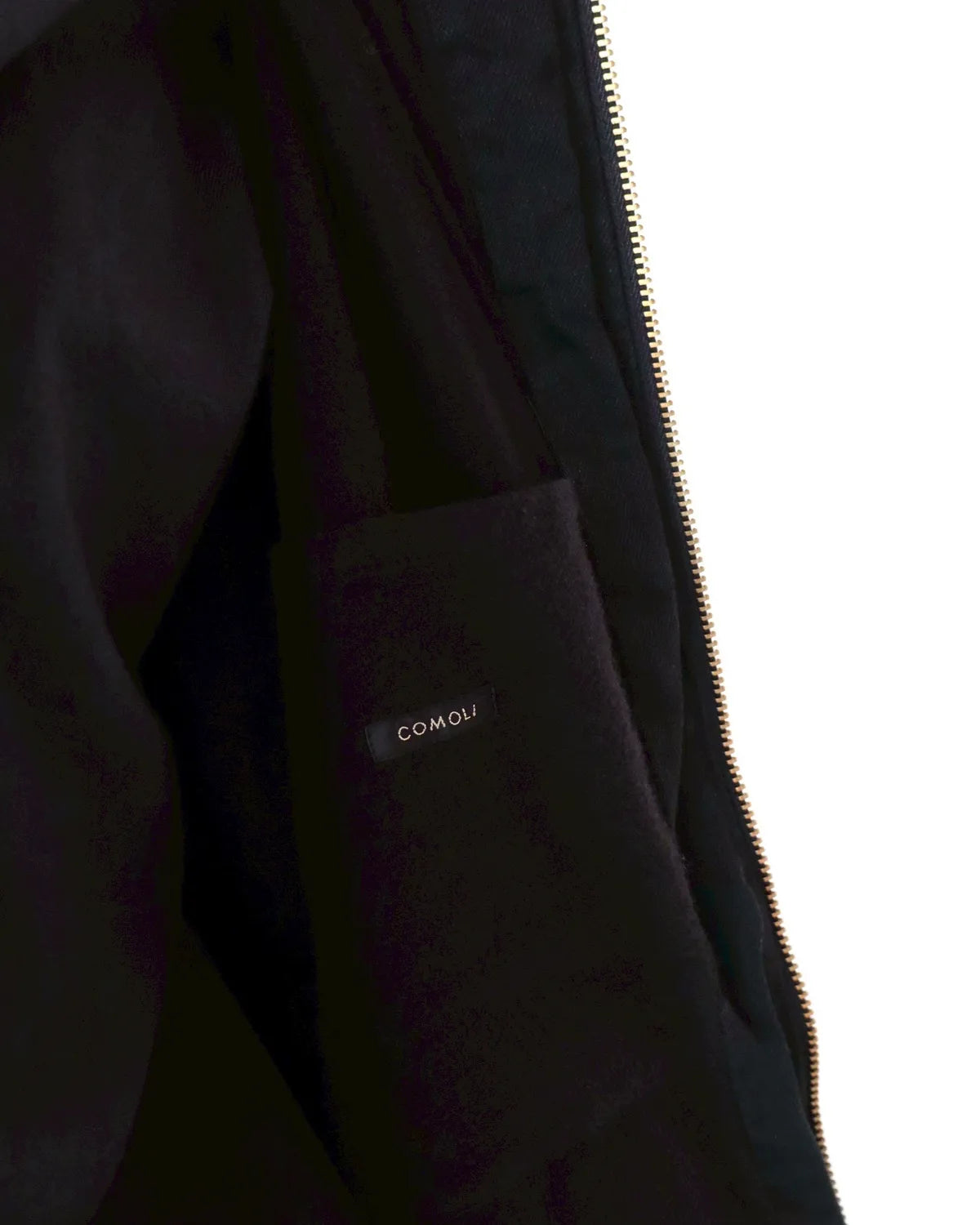 COMOLI / ブラックデニム ジップパーカ (C03-01003)