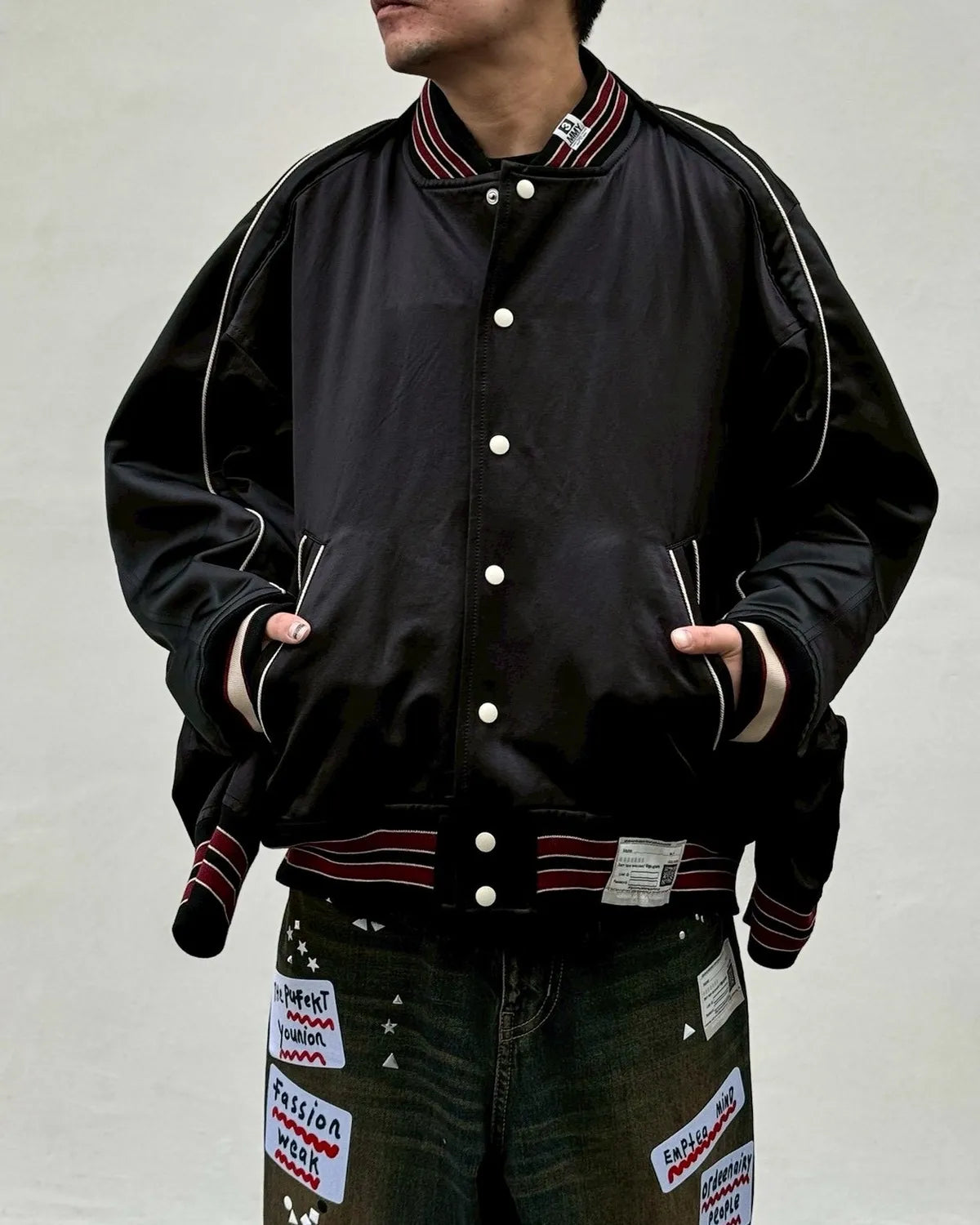 Maison MIHARA YASUHIRO / W SLEEVE STADIUM JKT (A16BL063)