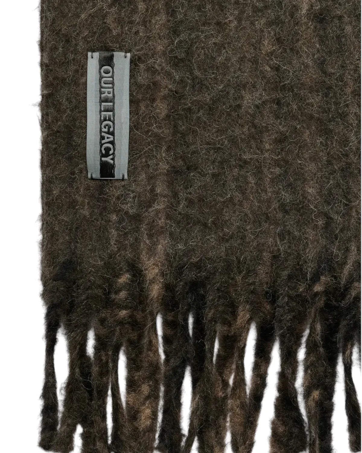 OUR LEGACY / ESTATE SCARF Choco Pressed Wave Alpaca (A4268EC)