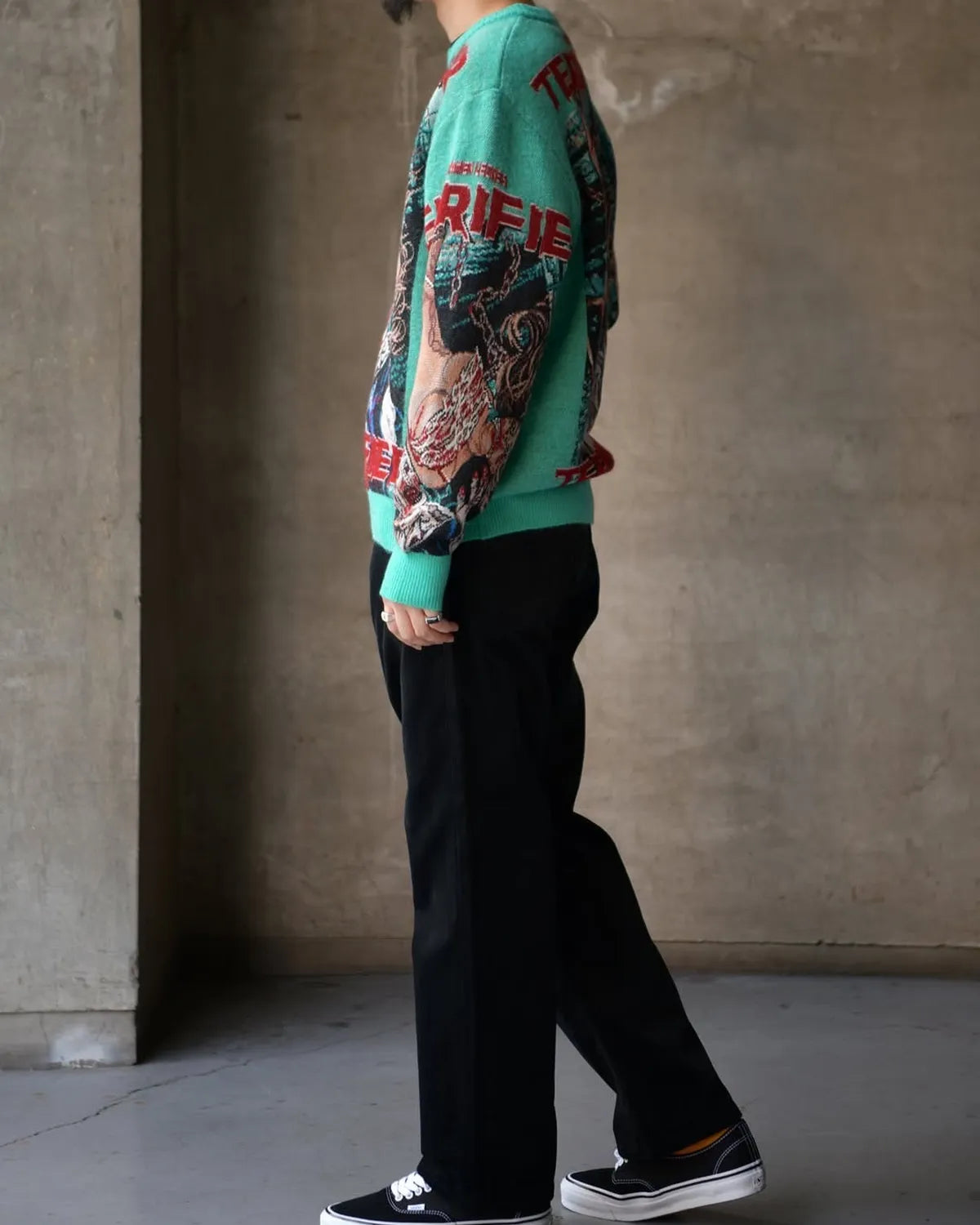 WACKO MARIA × TERRIFIER / MOHAIR CREW NECK SWEATER (TERRIFIER-WM-KN01)