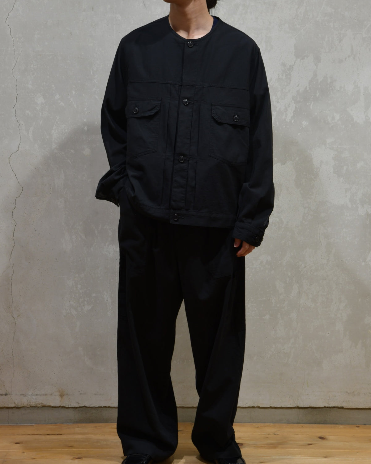 marka / NO COLLAR TRUCKER JACKET (M26A16BL01C)