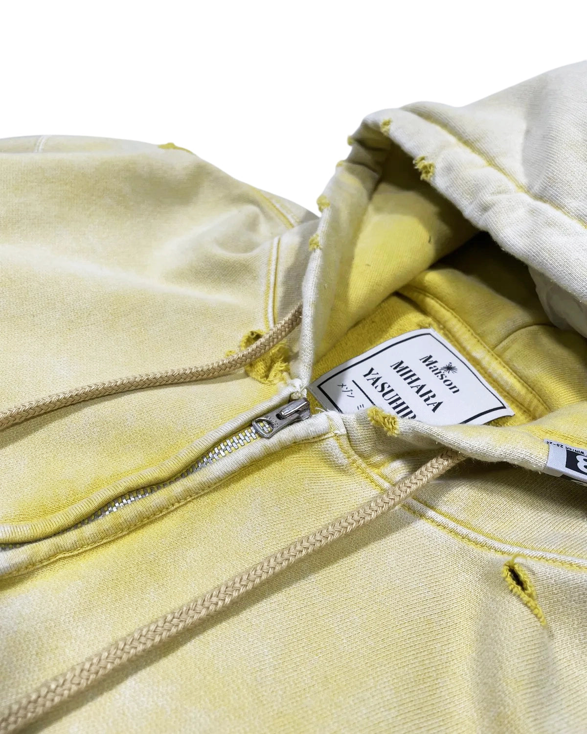 Maison MIHARA YASUHIRO / BLEACHED HALF ZIP HOODIE (A15HD565)