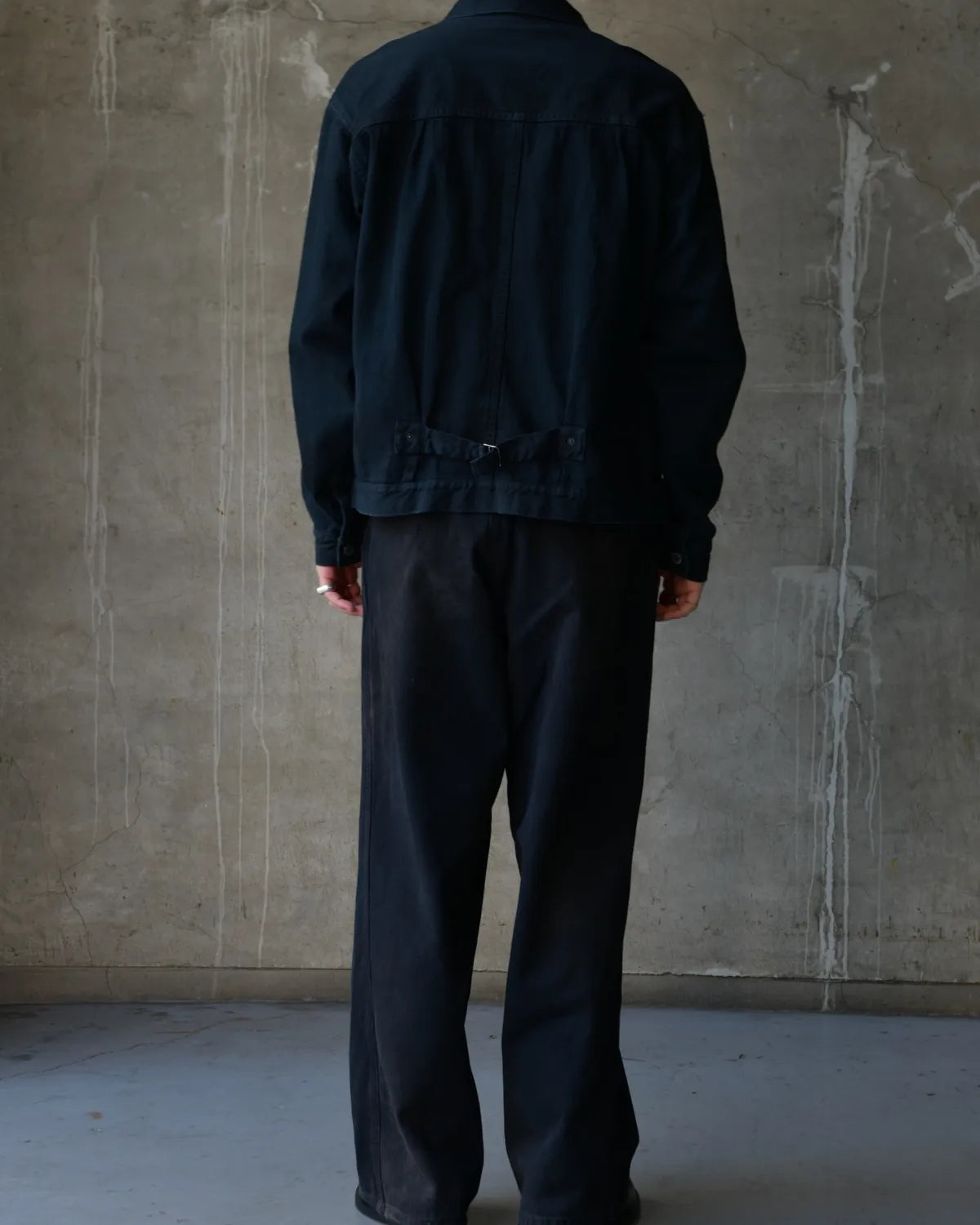 A.PRESSE / Vintage Black Denim Work Pants (26SAP-04-35)
