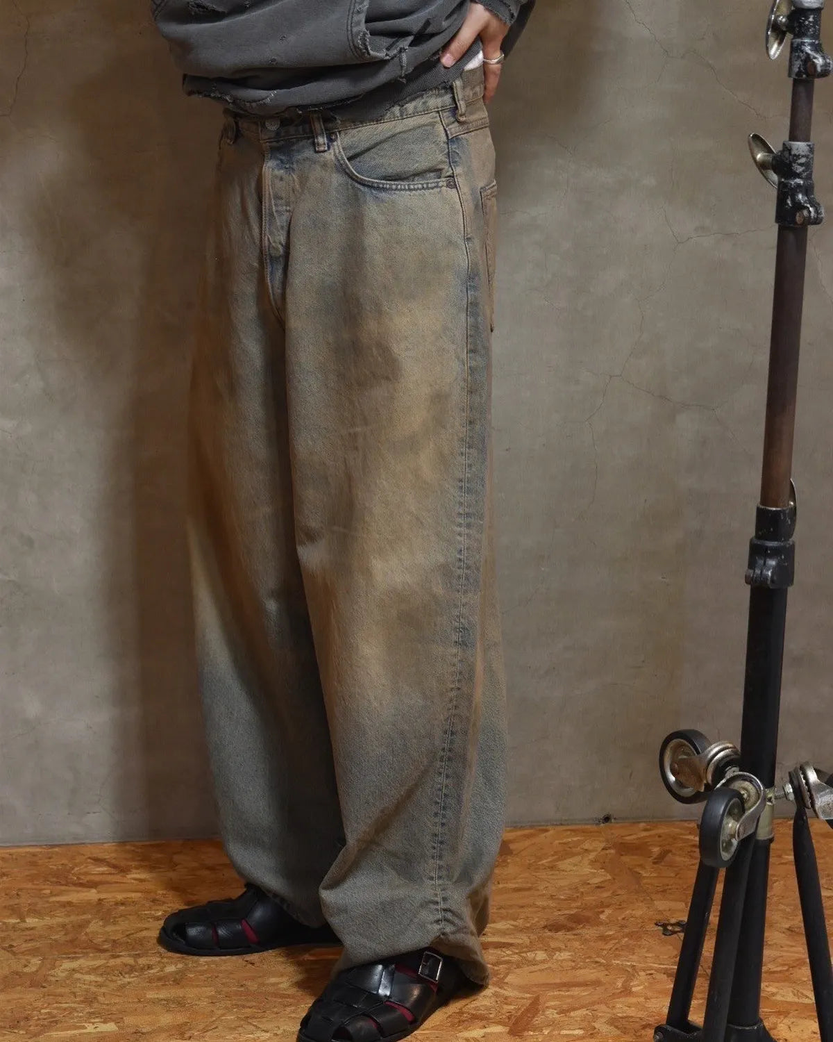refomed / FRESH MAN DENIM WIDE PANTS by EDWIN "USED" (REPT-ED001U)