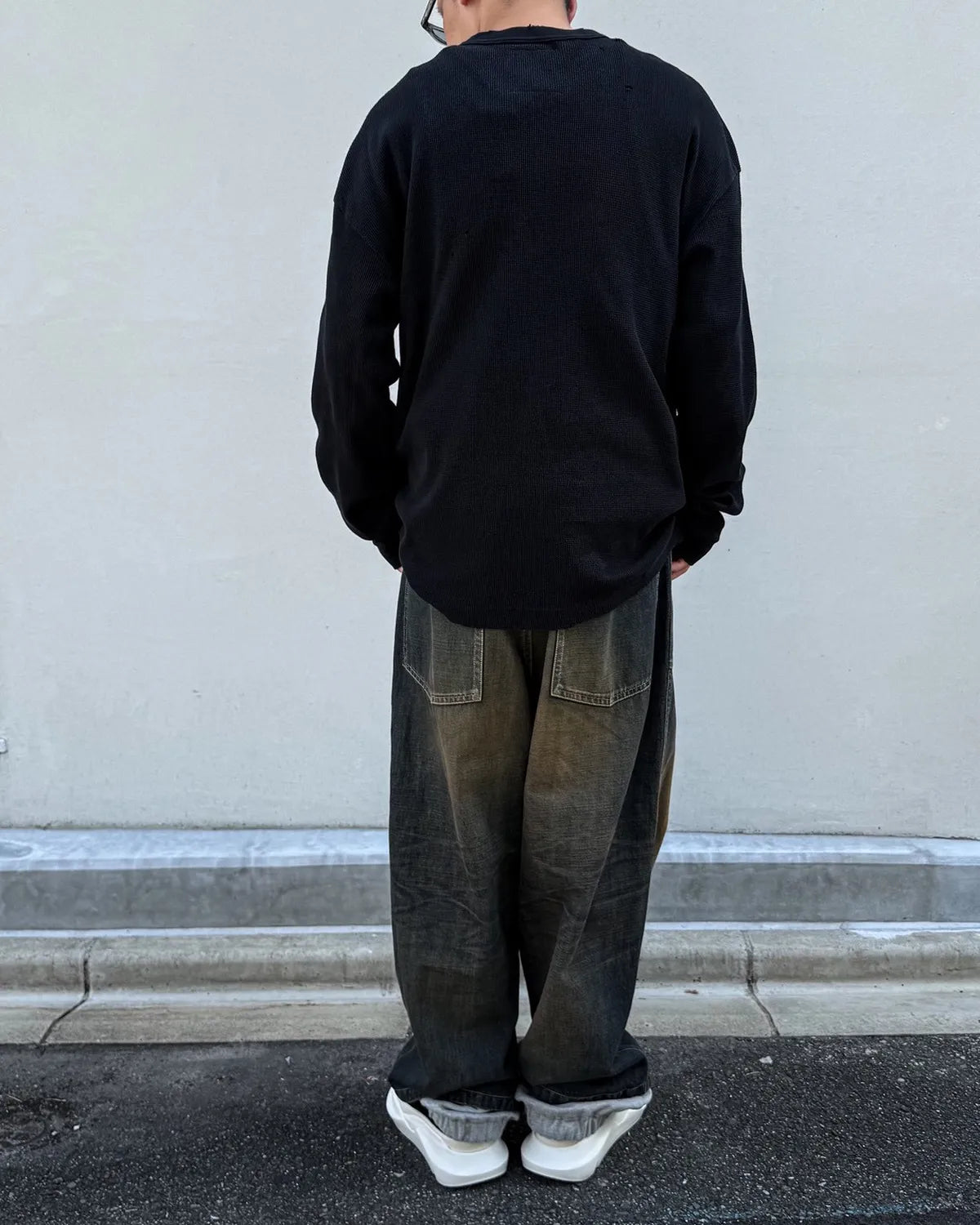 Maison MIHARA YASUHIRO / THERMAL COMBINED LONG T-SHIRT (A17LT601)