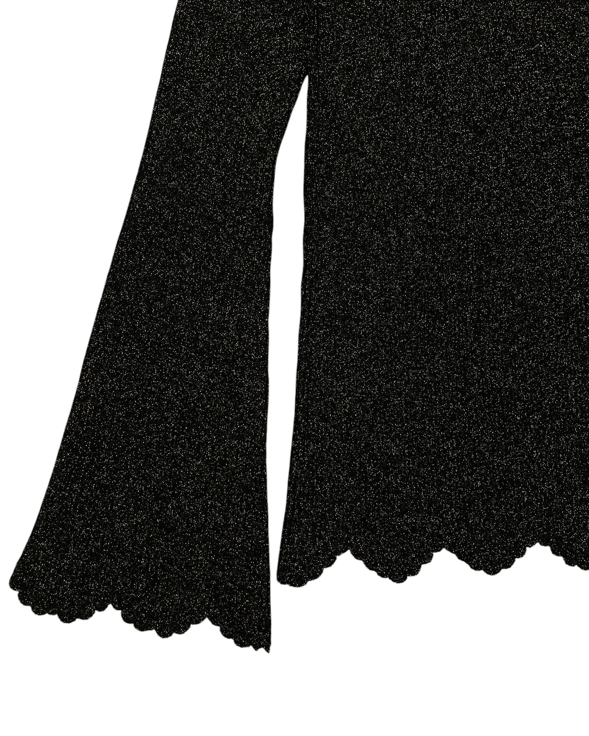 BOWTE / GLITTER YARN SCALLOPED HI-NECK KNIT (252-03-0002)