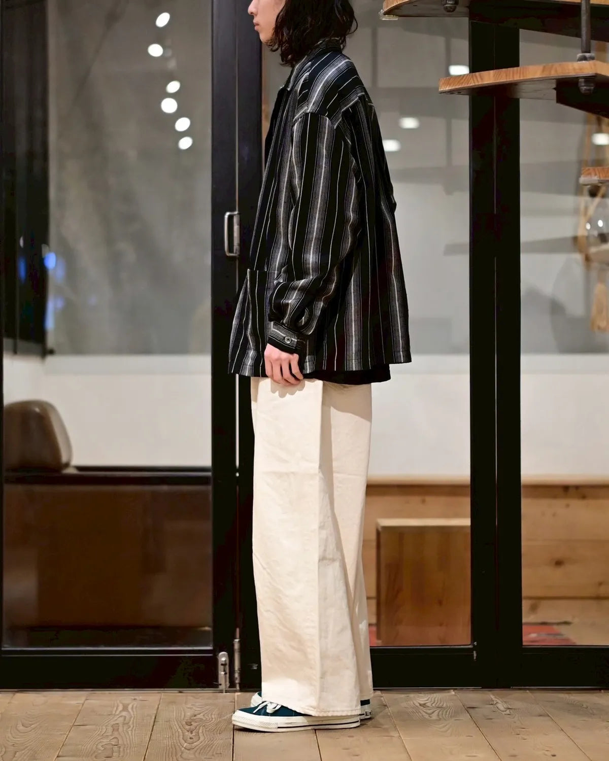 COOTIE PRODUCTIONS® / Dobby Chain Stripe L/S Cavana Shirt (CTE-26S413)