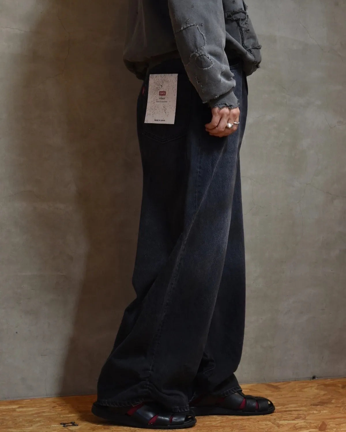 refomed / FRESH MAN DENIM WIDE PANTS by EDWIN "USED" (REPT-ED001U)