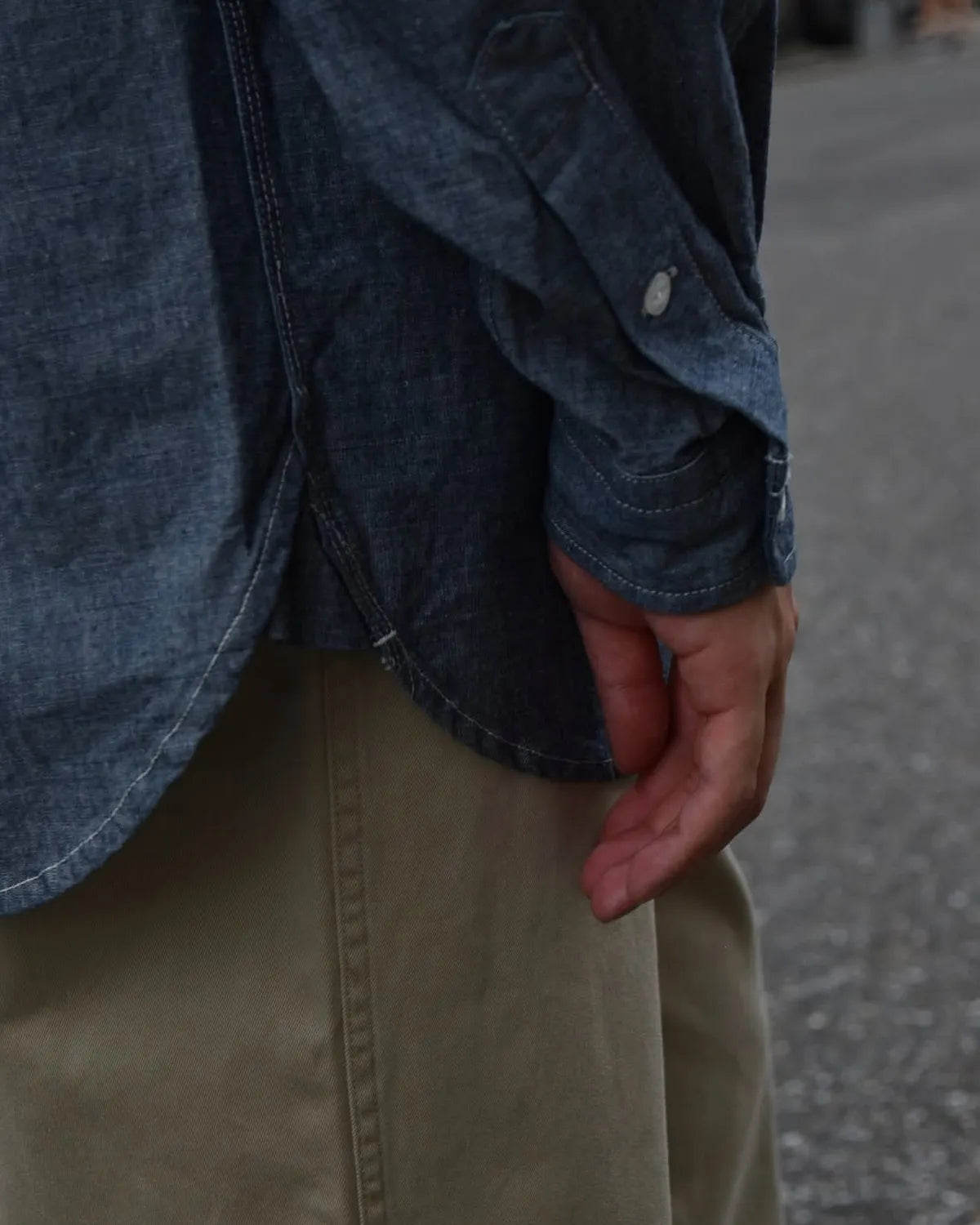 DESCENDANT / NORMAN CHAMBRAY LS SHIRT (252WVDS-SHM02)