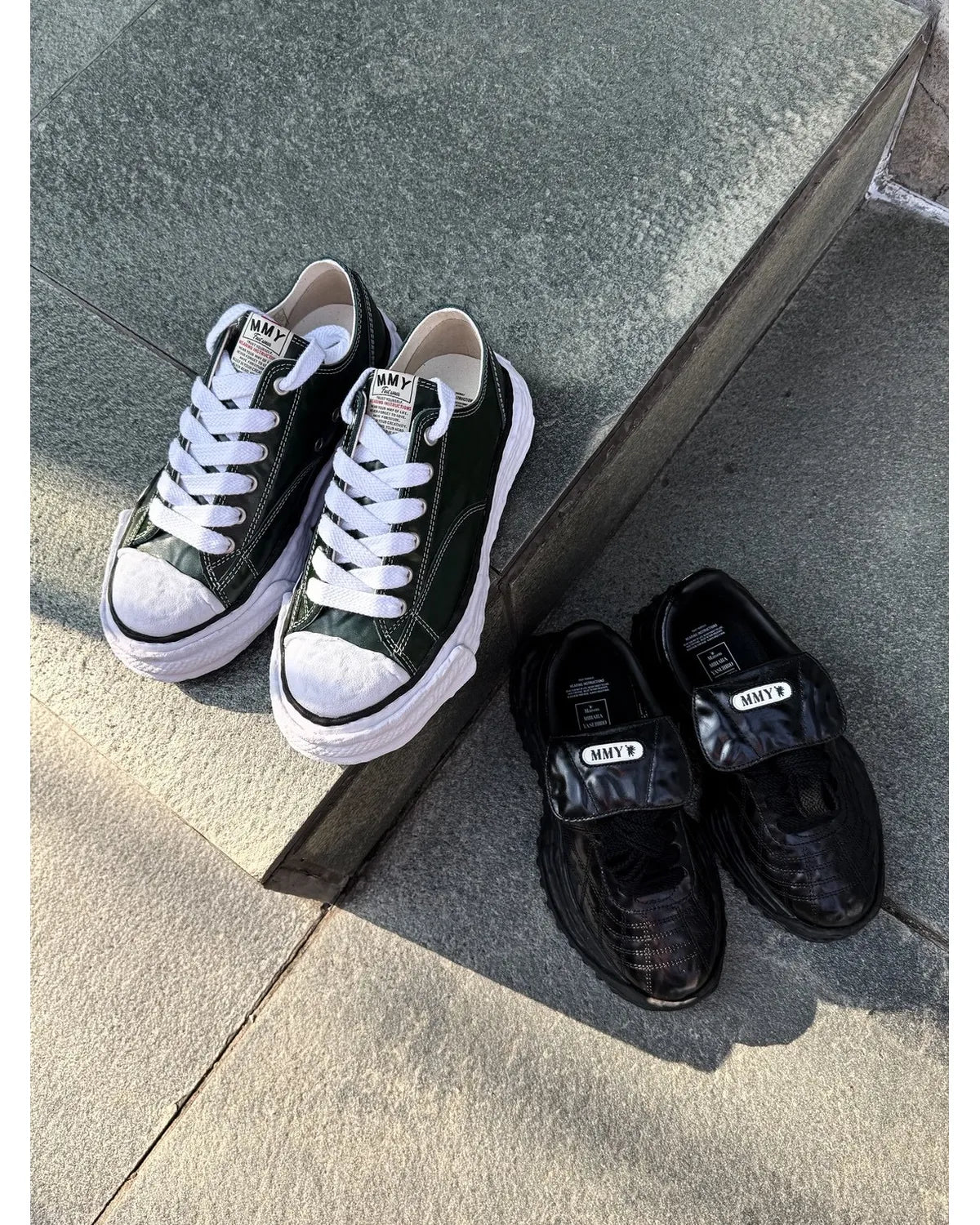 Maison MIHARA YASUHIRO / "SCOTT" OG Sole Wrinkled Leather Low-top Sneakers (A17FW717)