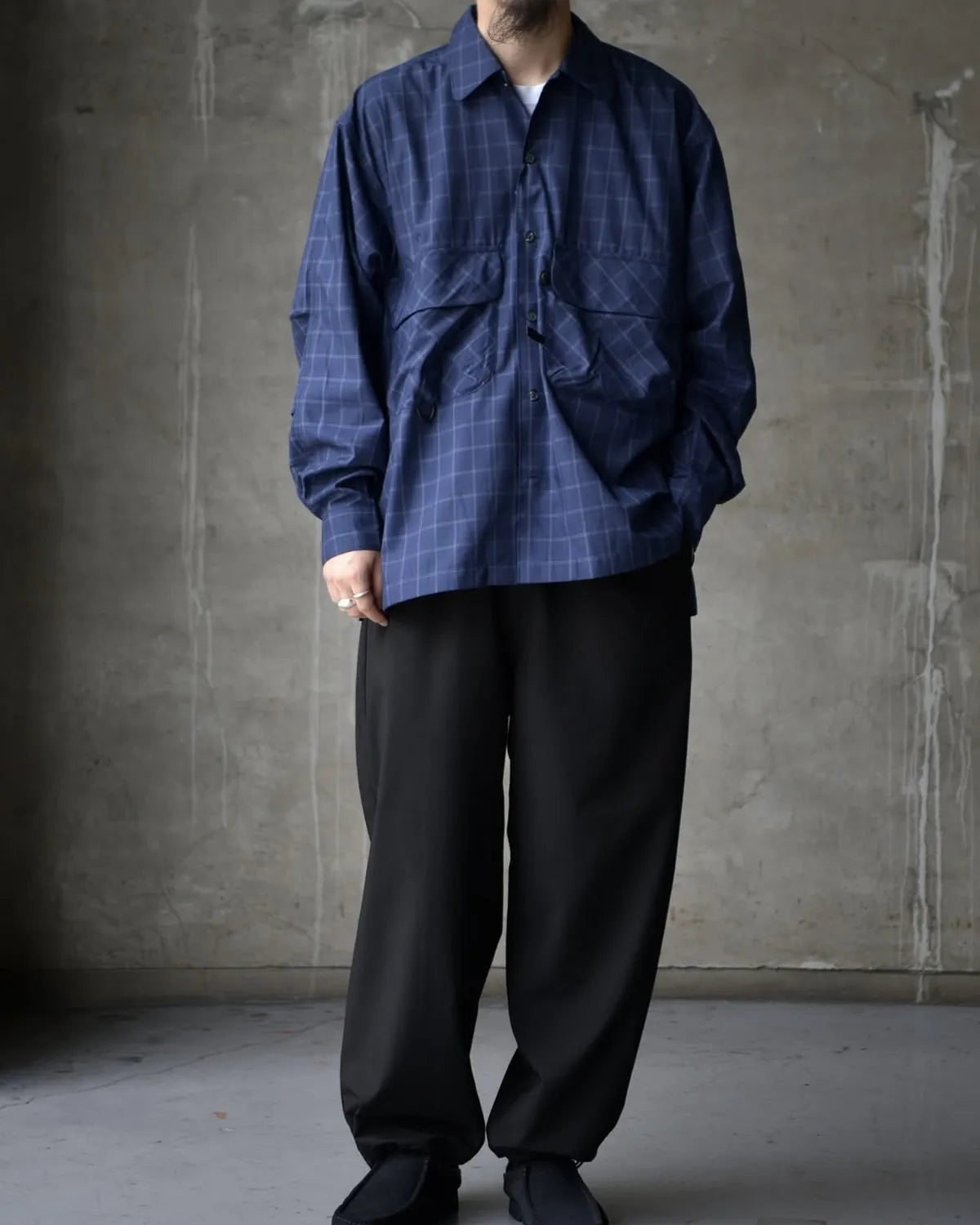 DAIWA PIER39 / TECH SPORTS OPEN COLLAR SHIRT L/S NOVA CHECK (BE-81025W)