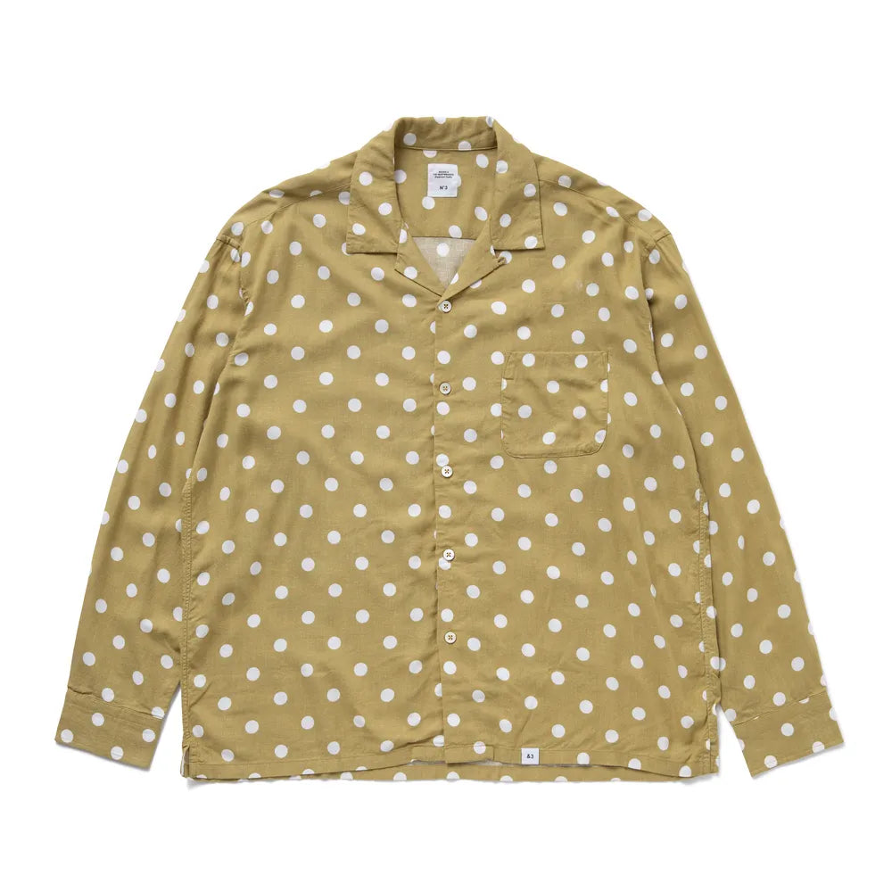 BEDWIN & THE HEARTBREAKERS(ベドウィン アンド ザ ハートブレイカーズ) / L/S OPEN COLLAR DOT  SHIRT 