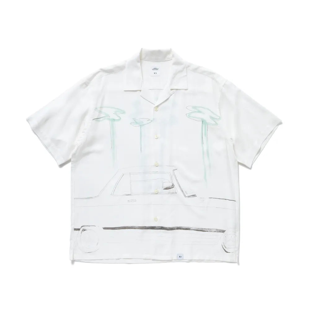 BEDWIN & THE HEARTBREAKERS の S/S PRINTED RAYON SHIRT "GIBSON" (24SB1729)