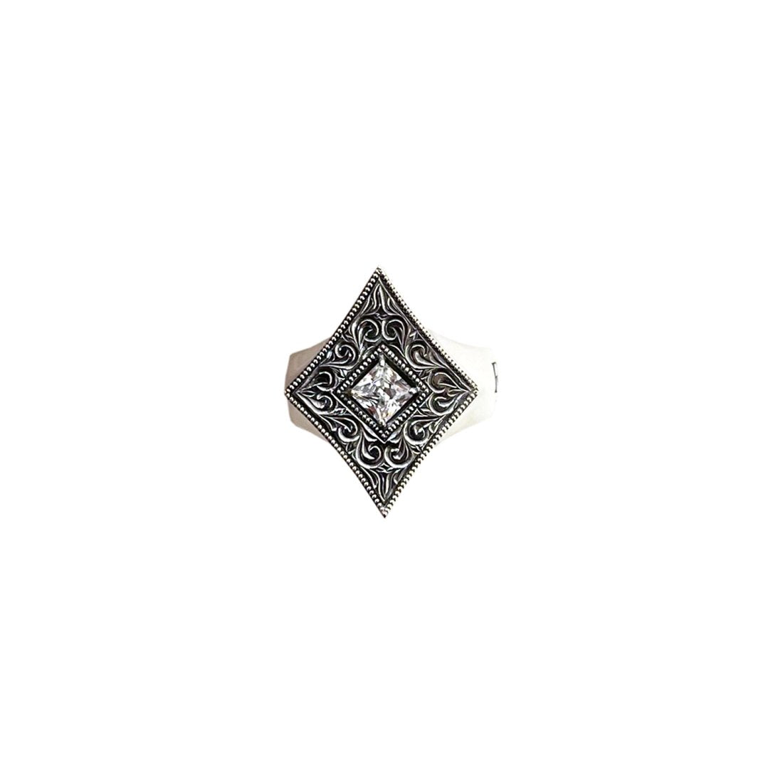ANTIDOTE BUYERS CLUB / ENGRAVED DIAMOND RING (RX-720)
