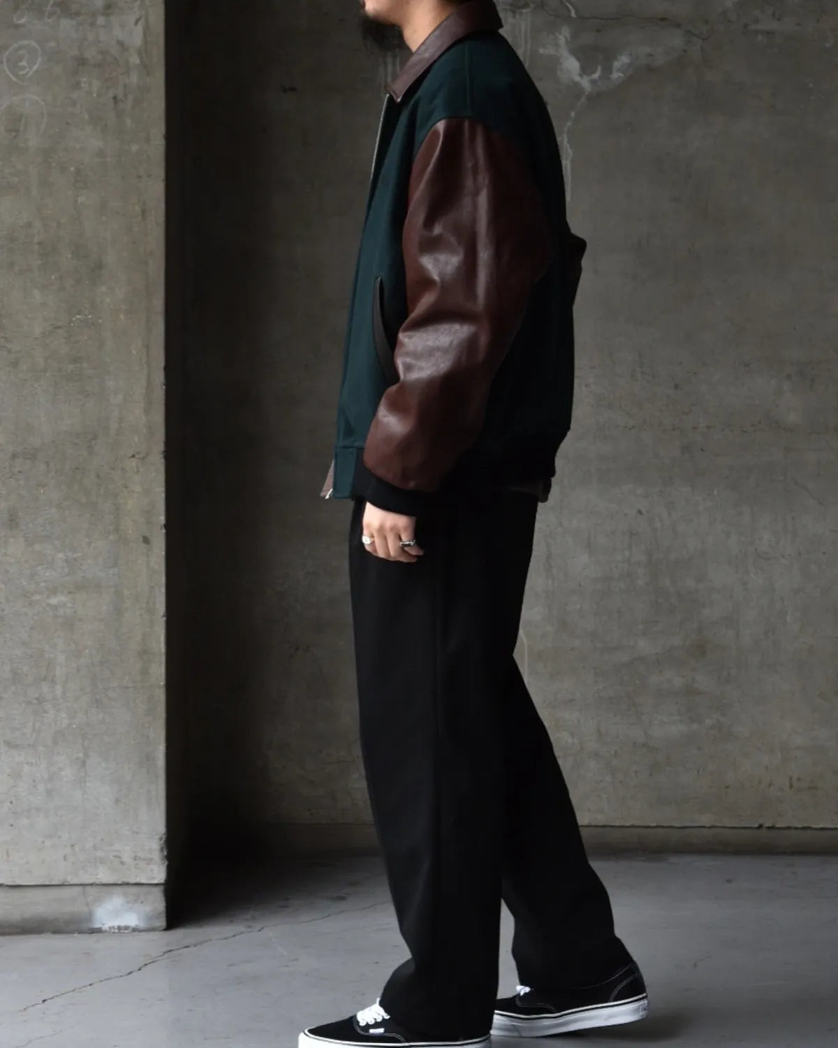WACKO MARIA / LEATHER VARSITY JACKET -TYPE-1- (25FW-WMO-BL12)