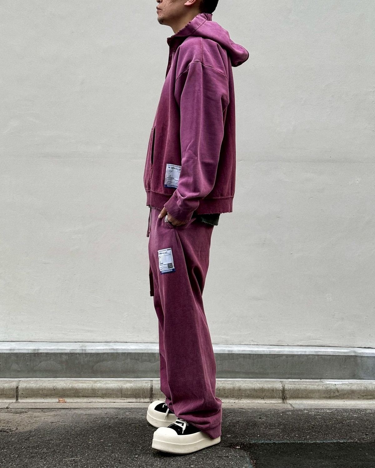 Maison MIHARA YASUHIRO in・stru(men-tal). / Sun Faded Like Distressed Hoodie (I16HD561)