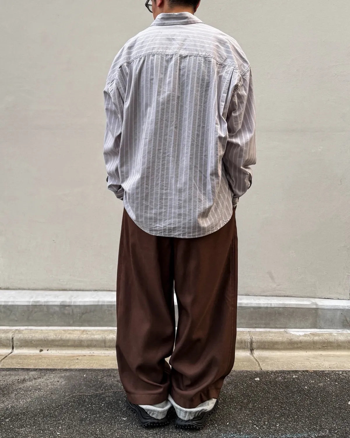 Maison MIHARA YASUHIRO in・stru(men-tal). / C/R STRIPE DRESS SHIRT (I17SH132)