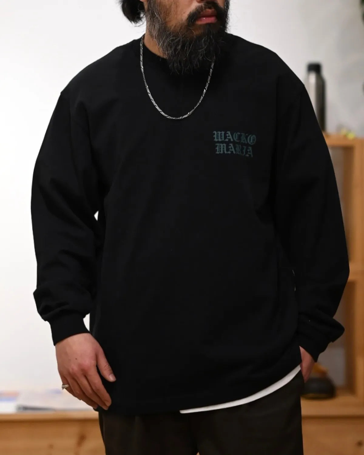 WACKO MARIA / WASHED HEAVY WEIGHT CREW NECK LONG SLEEVE T-SHIRT (26SSE-WMT-LT05)