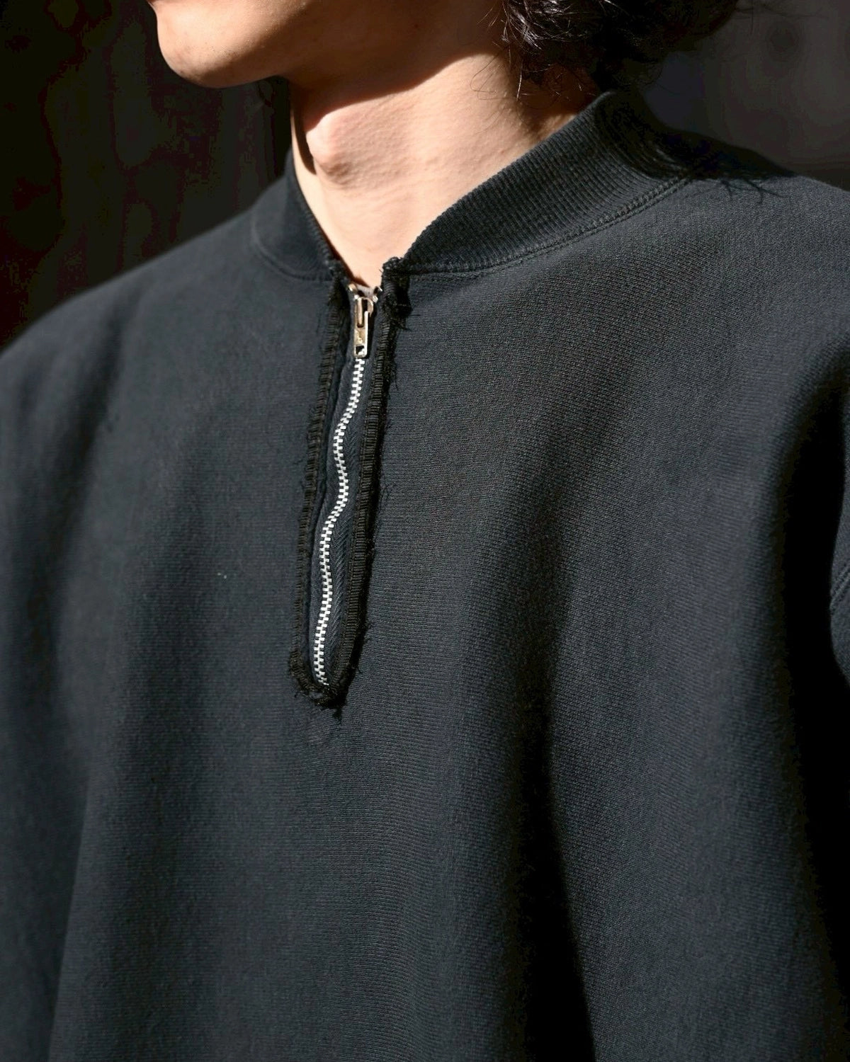 A.PRESSE / Vintage Half Zip Rib Collar Sweatshirt (26SAP-05-11)