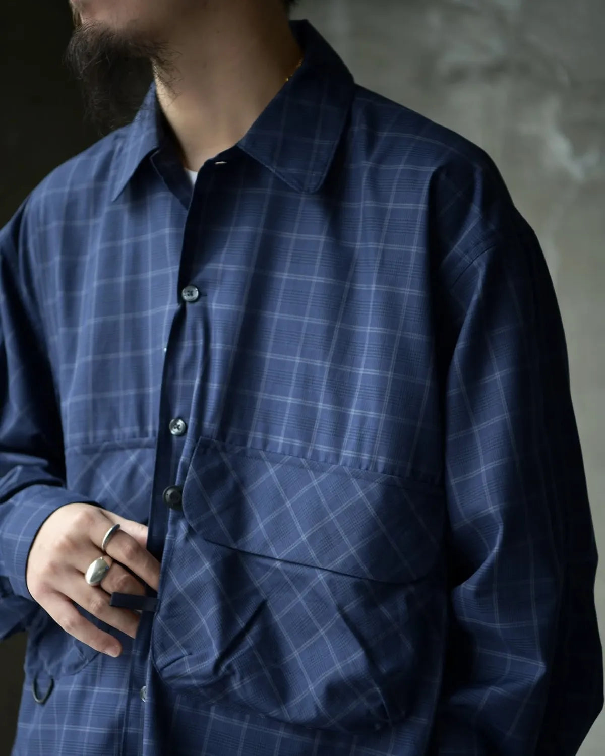 DAIWA PIER39 / TECH SPORTS OPEN COLLAR SHIRT L/S NOVA CHECK (BE-81025W)