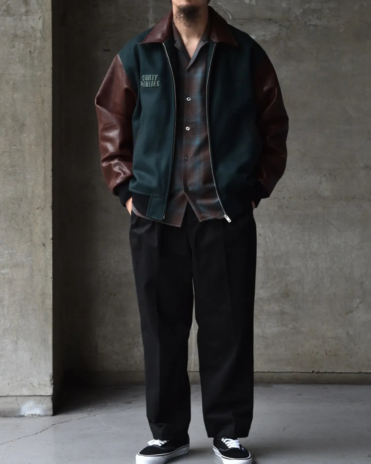 WACKO MARIA / LEATHER VARSITY JACKET -TYPE-1- (25FW-WMO-BL12)