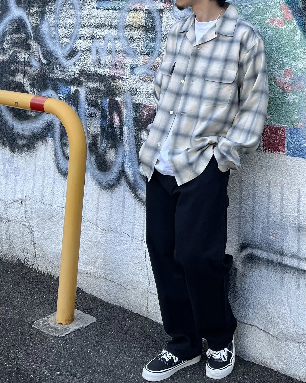 SEQUEL / OMBRE CHECK LONG SLEEBE SHIRT (SQ-26SS-SH-02)