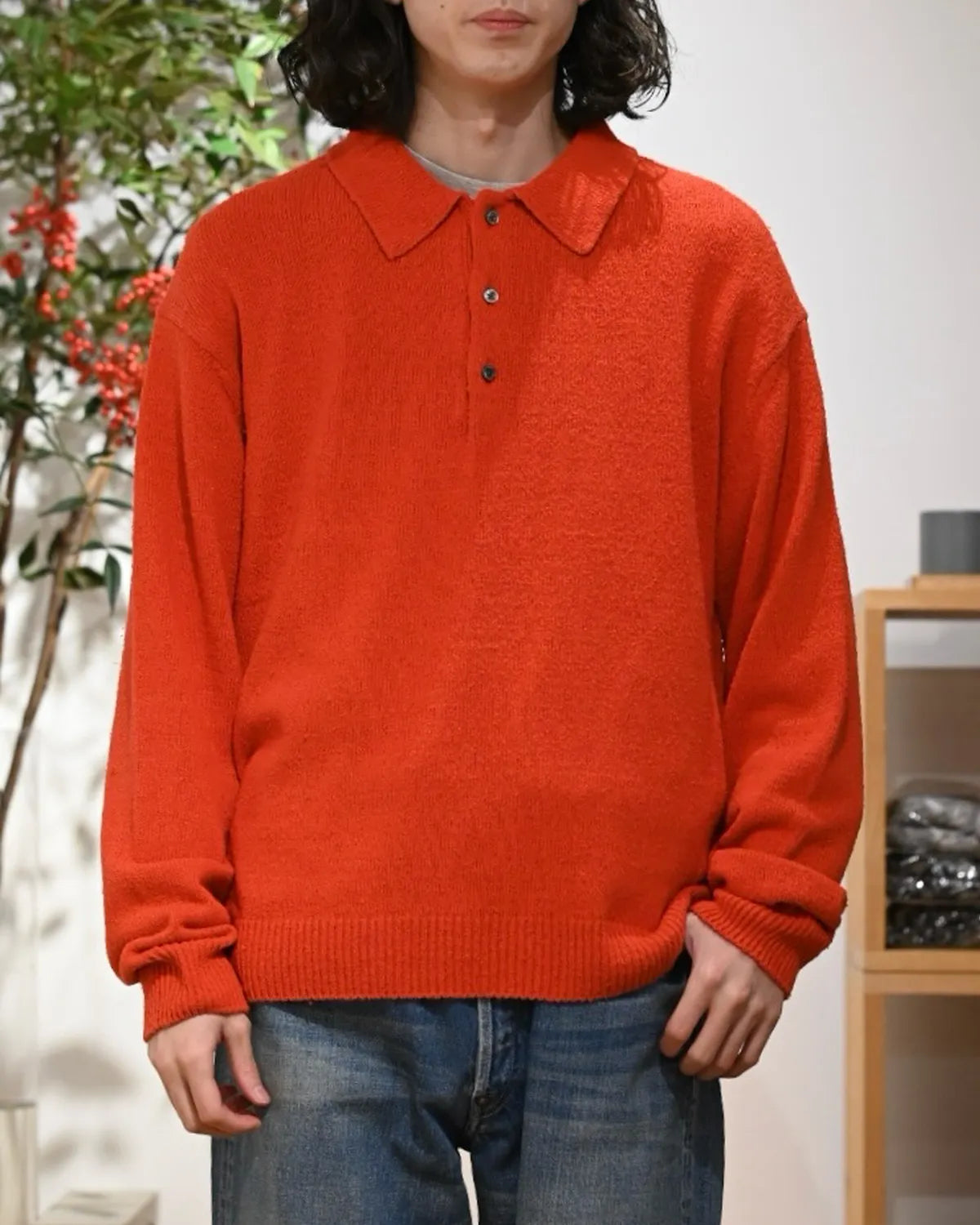 A.PRESSE / Washed Silk Nep Polo Shirts (26SAP-03-09)