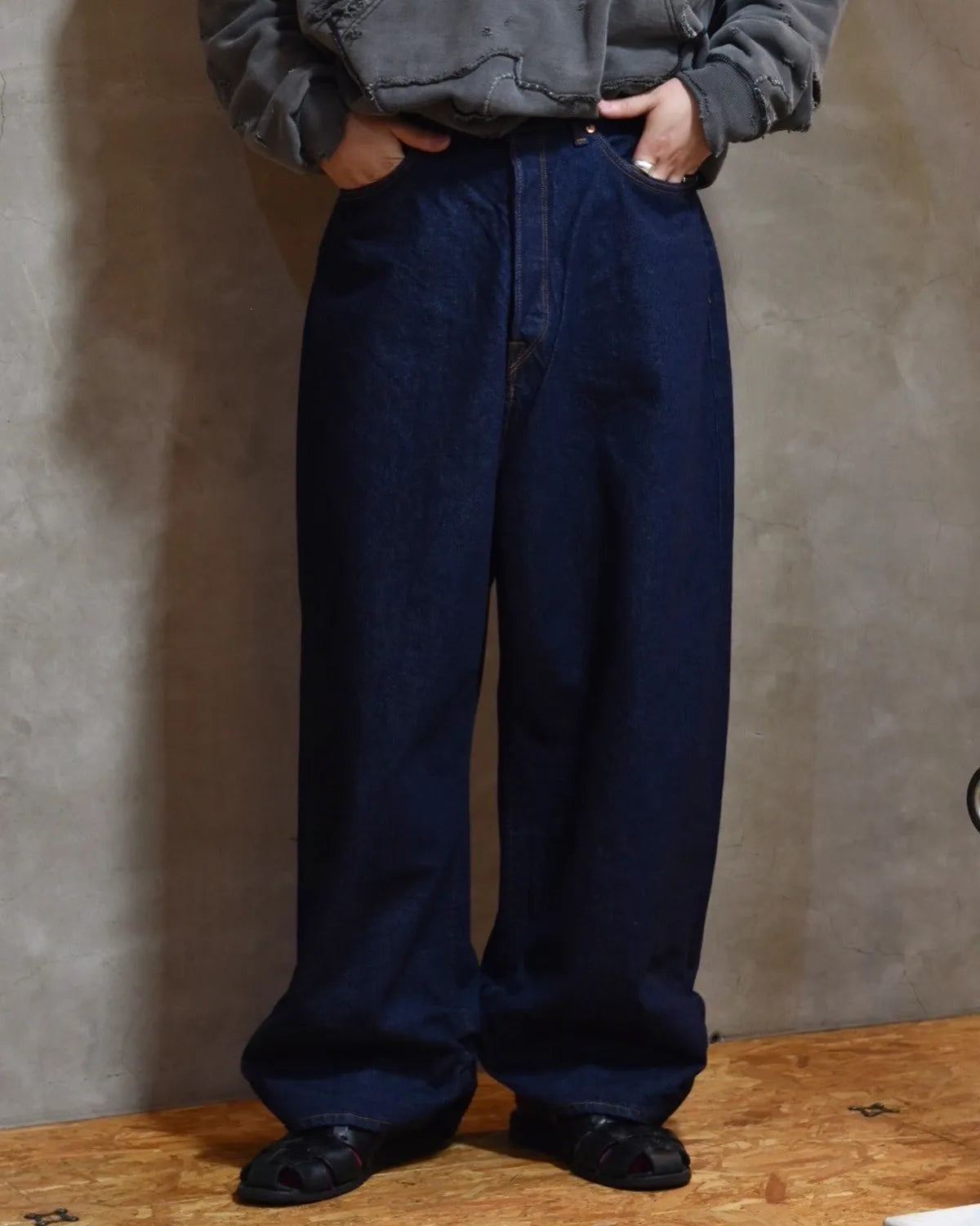 refomed / FRESH MAN DENIM WIDE PANTS by EDWIN "OW" (REPT-ED001)