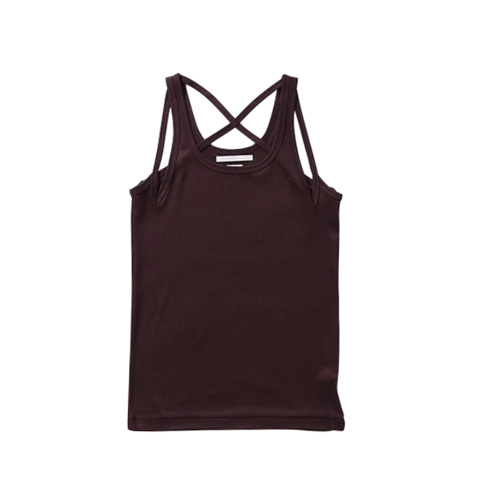 blurhms / Lyocell-Cotton RIB Doble Strap Tanktop (BHSW25S16)