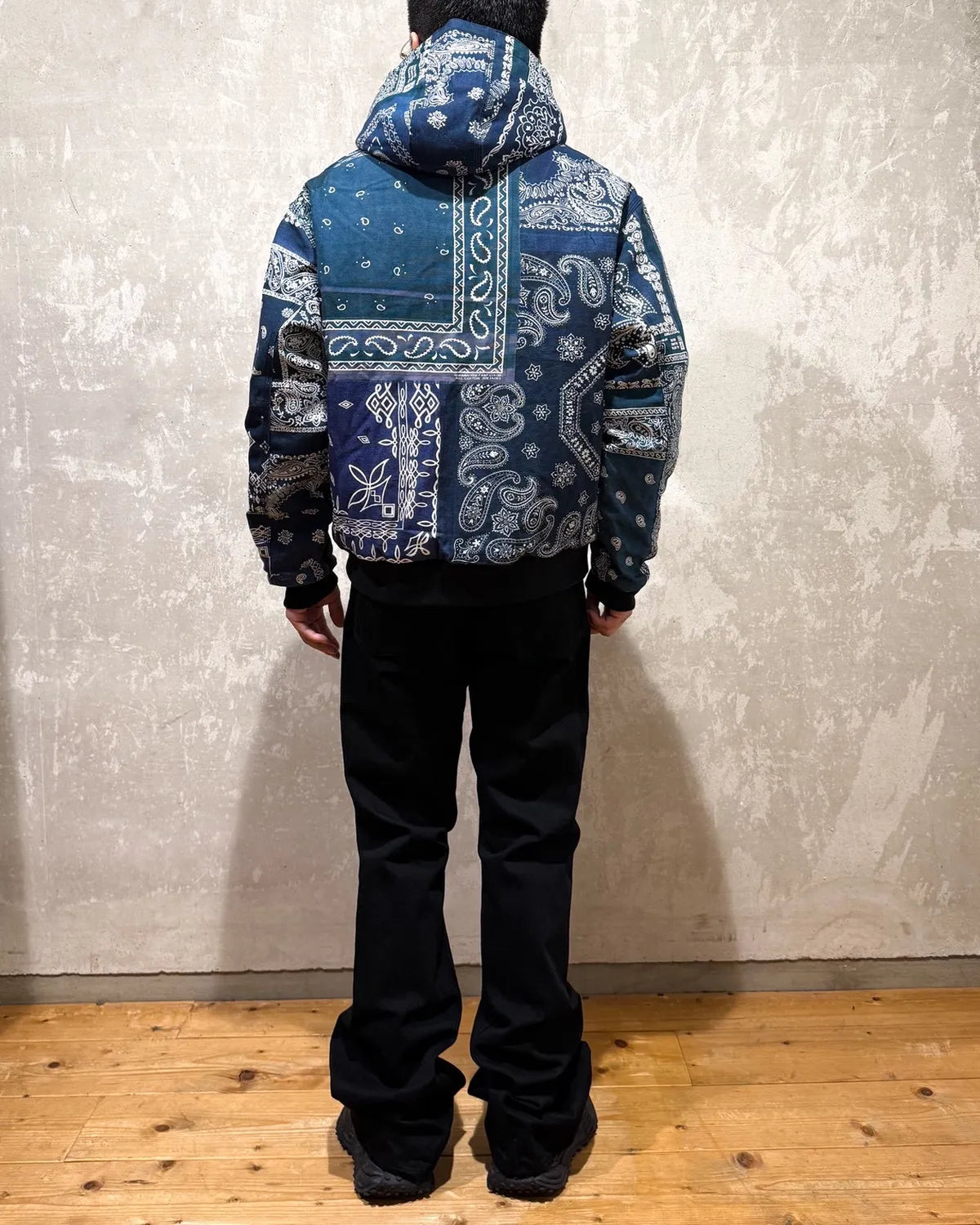 MIYAGIHIDETAKA -Rafu-  / Quilted Hoodie Jacket (MH027)