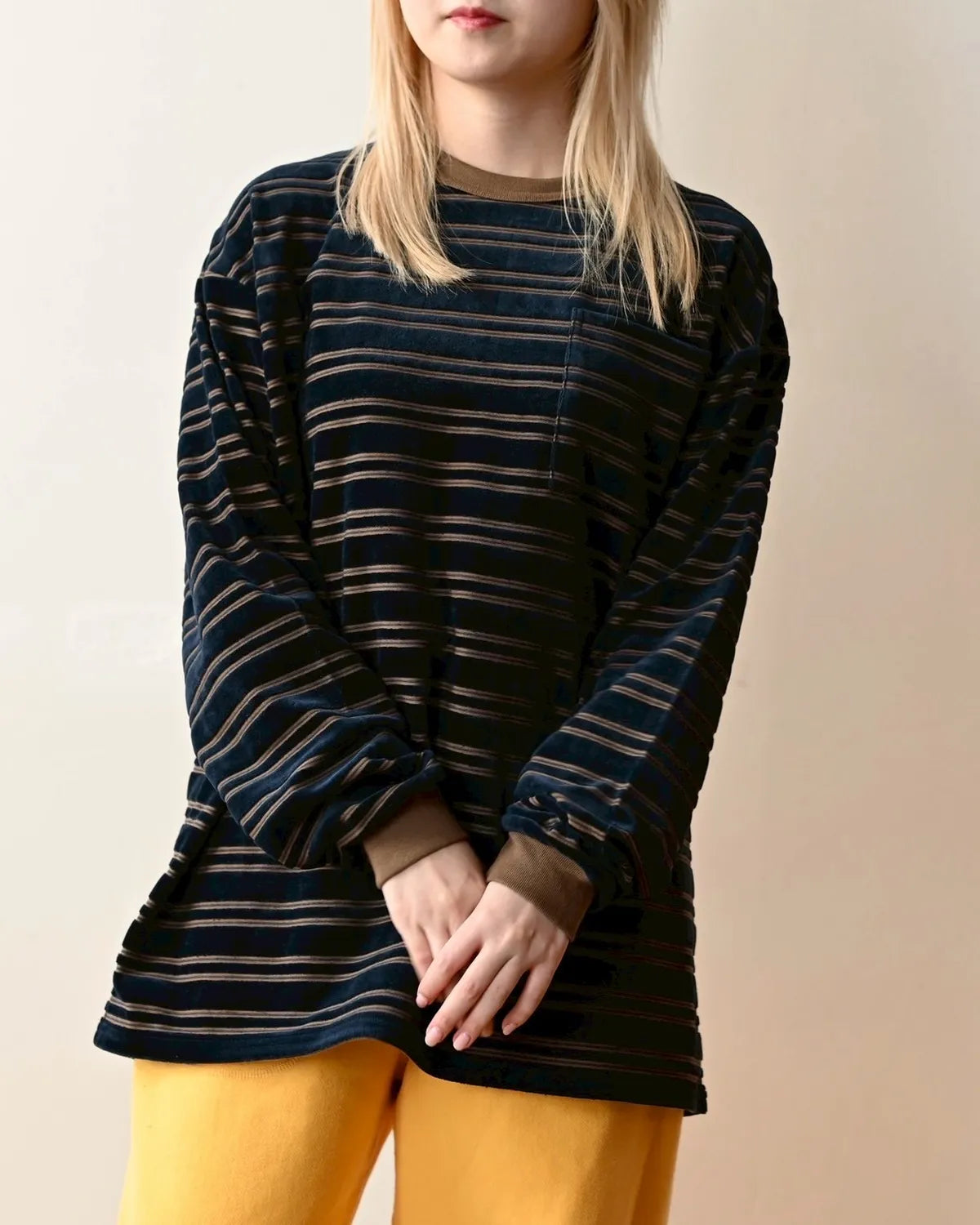 PHEENY / Velvet border L/S (PA25-CS09)