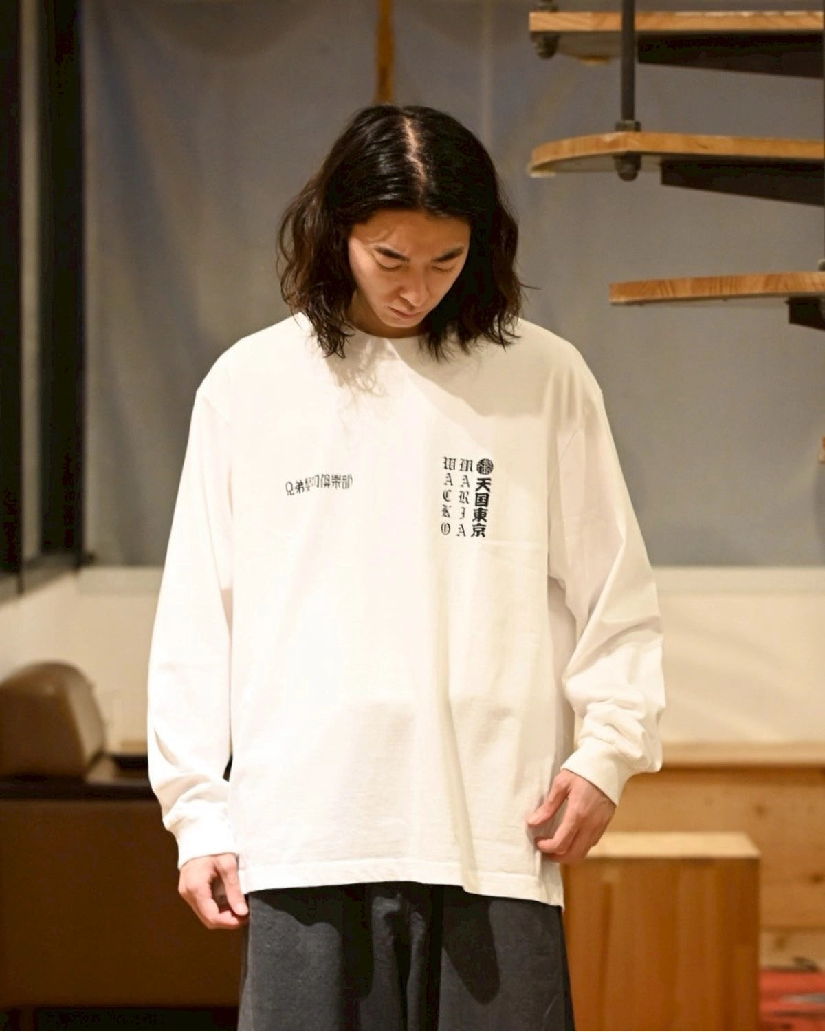 WACKO MARIA × MR.BROTHERS CUT CLUB / WASHED HEAVY WEIGHT LONG SLEEVE T-SHIRT (MBCC-WM-LT01)