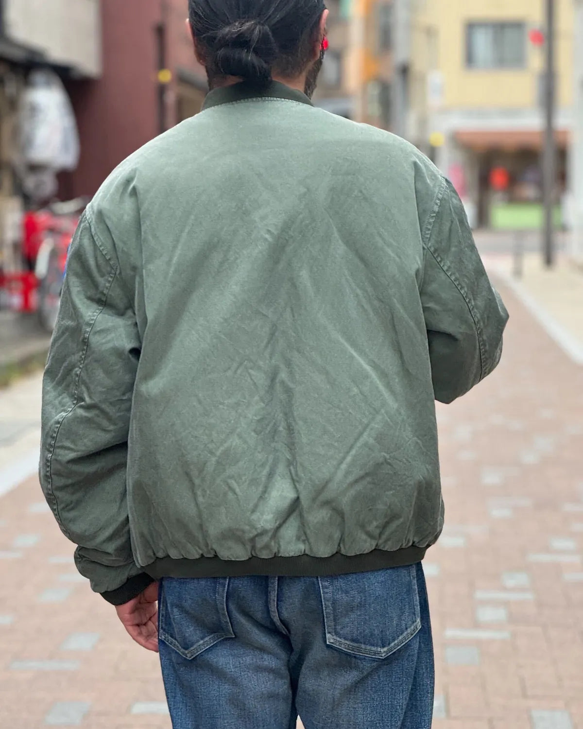 A.PRESSE / Vintage Silk Air Force Jacket (26AAP-01-33)