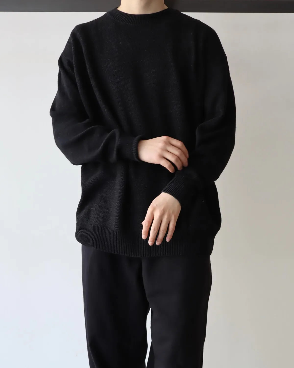 COMOLI / 8G クルーネックニット (D01-06007)