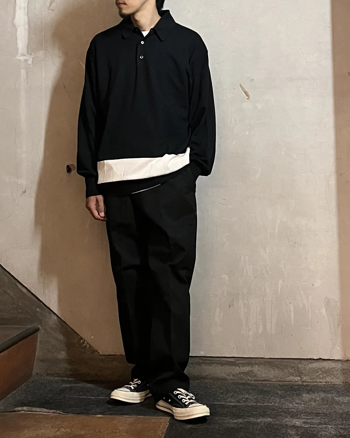 SEQUEL / KNIT POLO LONG SLEEVE (SQ-26SS-KN-03)