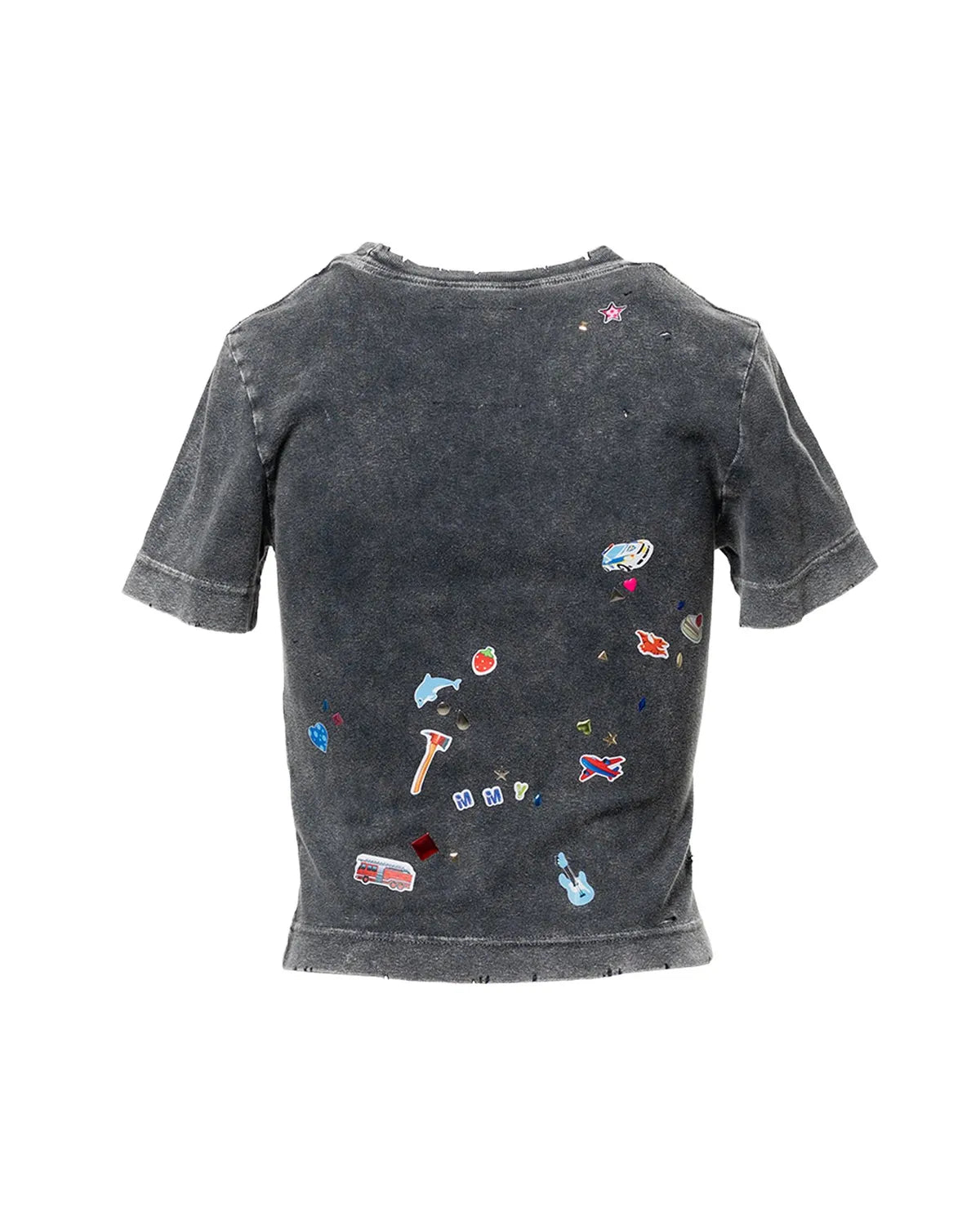 Maison MIHARA YASUHIRO / Kids Sticker Print Bleached Mini T-shirt -Women's- (K16TS782)