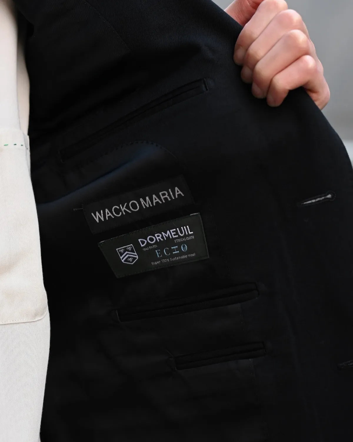 WACKO MARIA × DORMEUIL / SINGLE BREASTED JACKET -TYPE-7- & PLEATED TROUSERS -TYPE-2- (25FW-WMO-SU07)