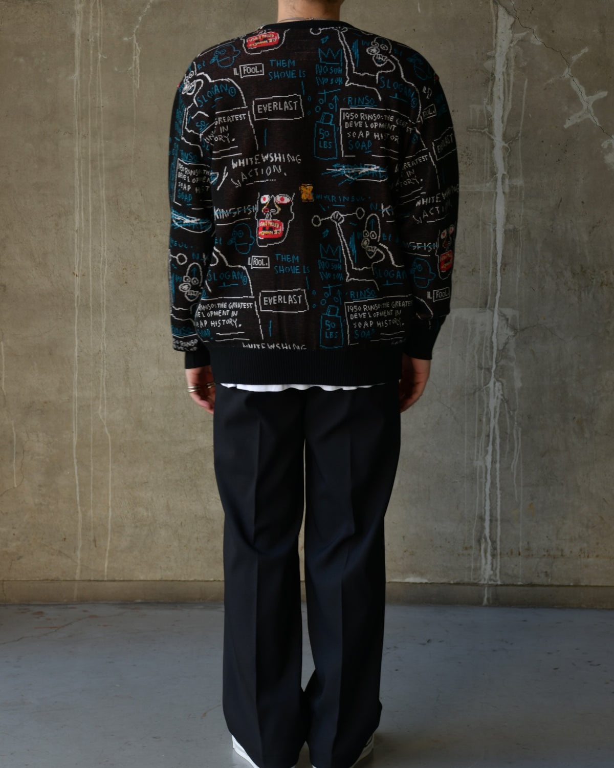WACKO MARIA × JEAN-MICHEL BASQUIAT / CARDIGAN (BASQUIAT-WM-KN14)