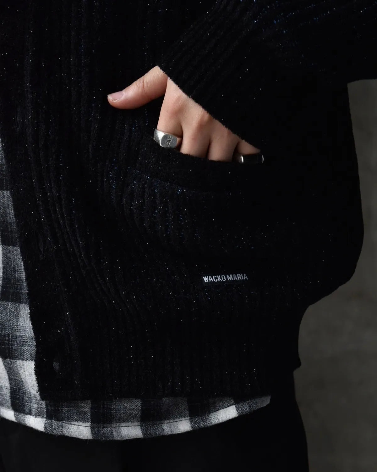 WACKO MARIA / GLITTER CARDIGAN (25FW-WMK-KN04)