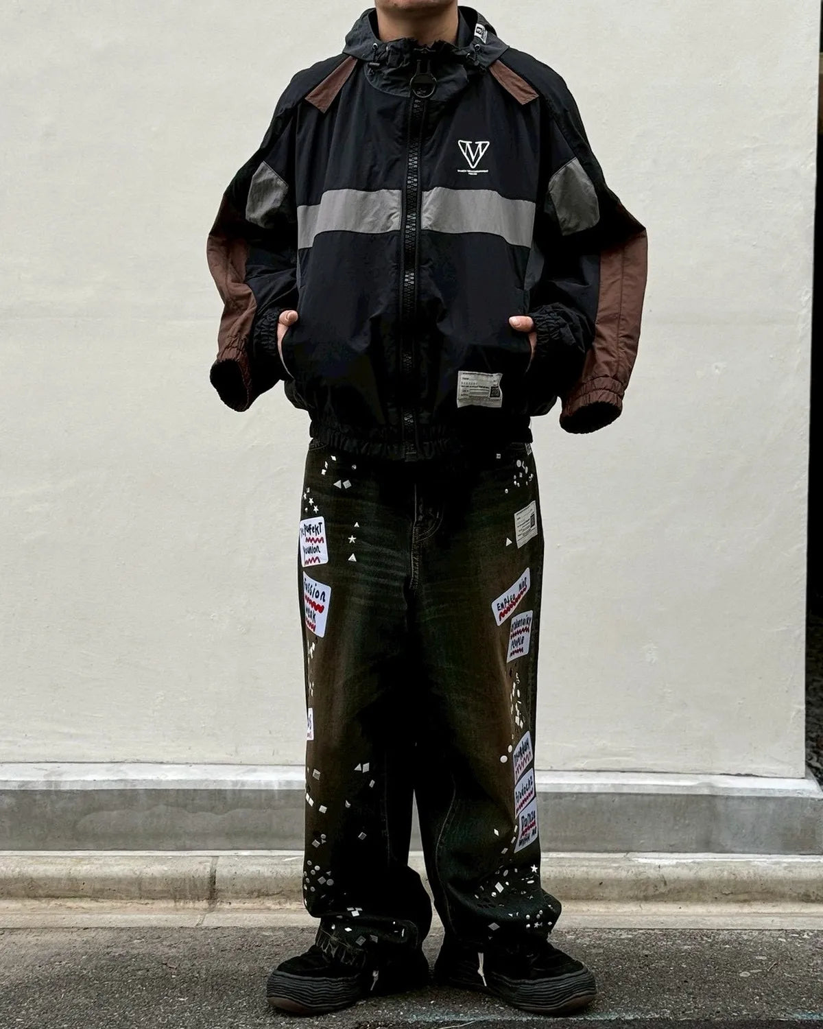 Maison MIHARA YASUHIRO / W SLEEVE NYLON JKT (A16BL062)