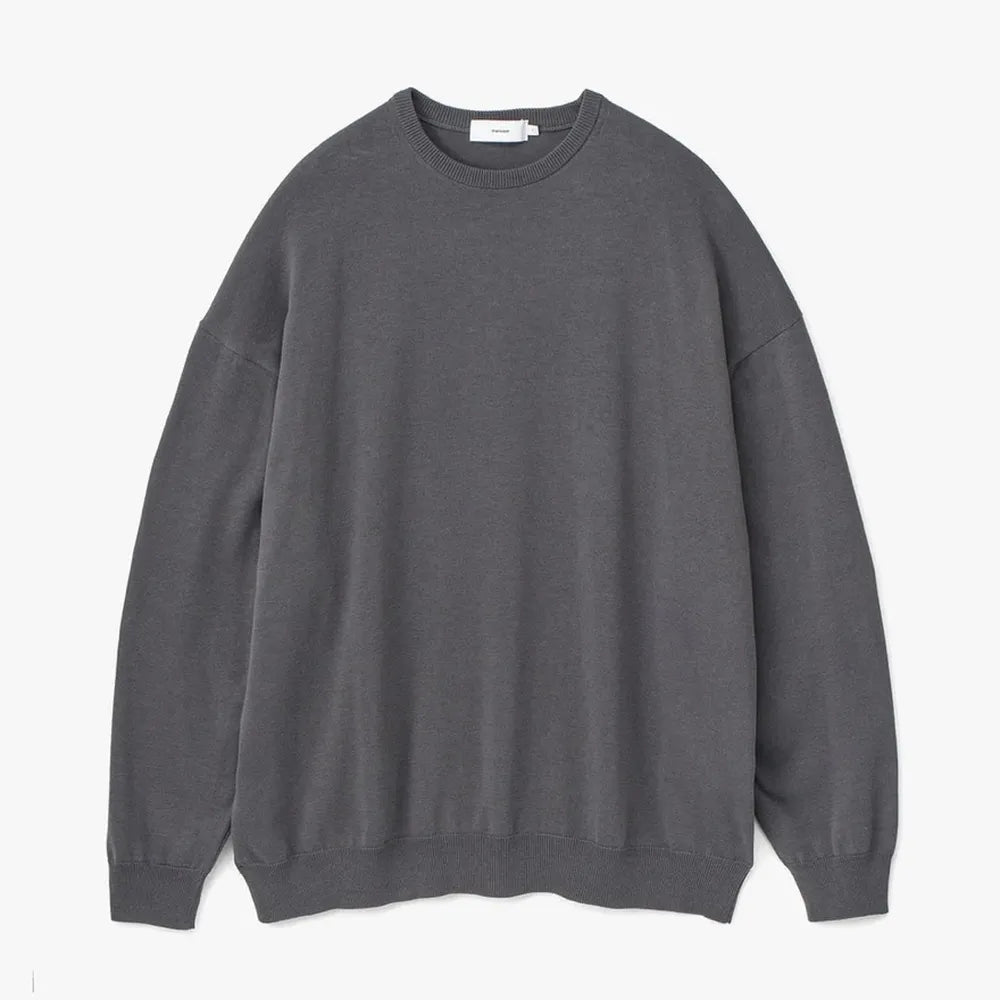 Graphpaper / Suvin Cotton Oversized L/S Crew Neck Knit (GU241-80251B)