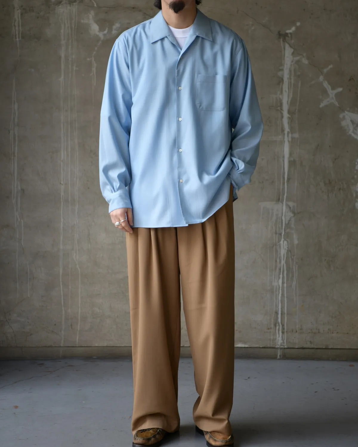 MARKAWARE / Survival Cloth® Tropical Triple Pleated Wide Trousers (A26A03PT02C)